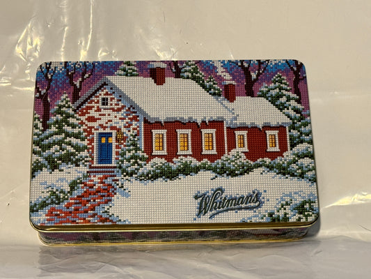 Whitman’s Winter Cottage Hinged Cross Stitch 1992 Vintage