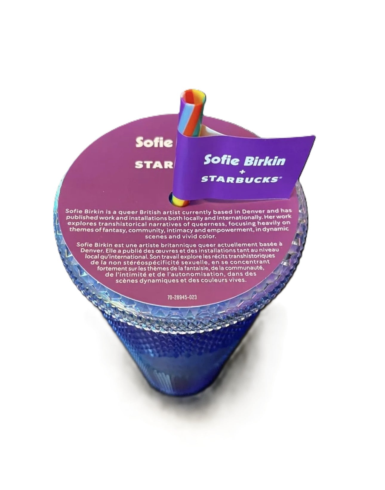 Starbucks Sofie Birkin Pride 2024 Rainbow Bling Venti Studded Cold Cup Tumbler