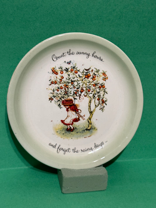 Holly Hobbie Collectible Plate "Count The Sunny Hours..." - Vintage