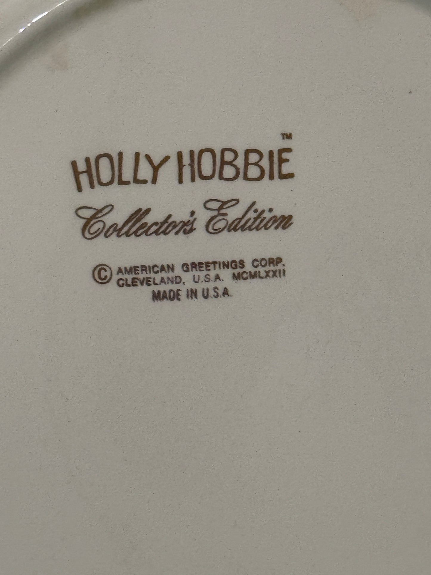 Holly Hobbie Collector's Plate "Mother is Another Name For Love" - ‘72 Vintage