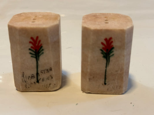 Marble Rock Salt & Pepper Shakers Vintage