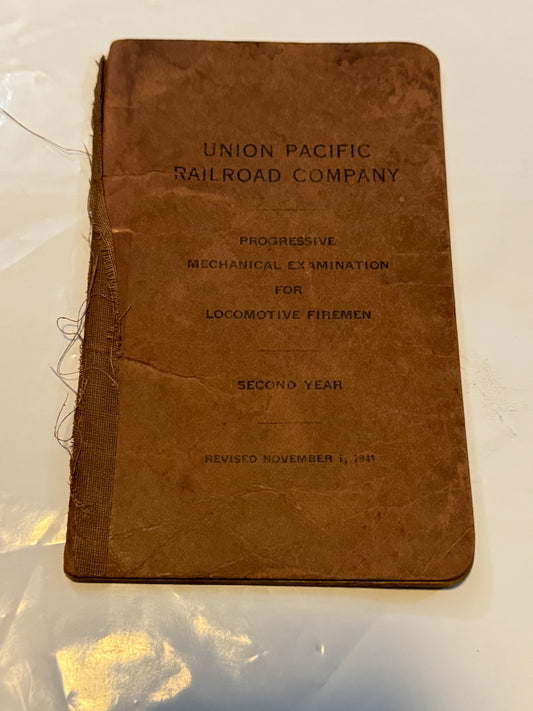 Union Pacific RR Co Mechanical Examination 1941 Vintage