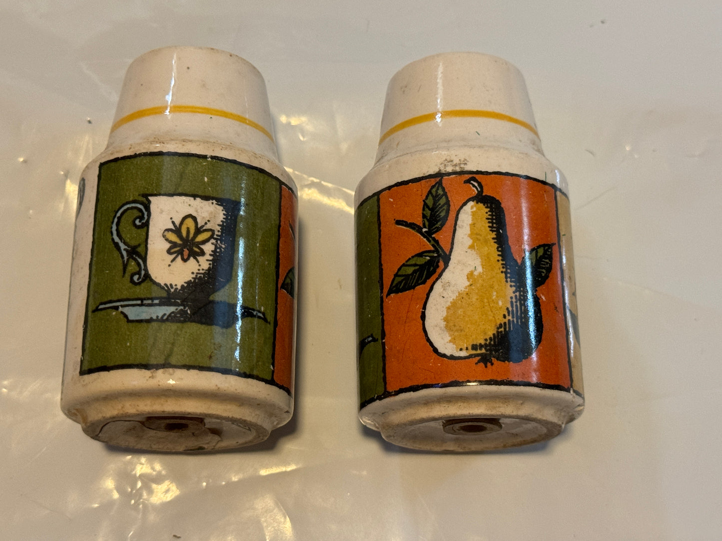 Holt & Howard Floral Ceramic Salt N Pepper Shakers 1964 Vintage