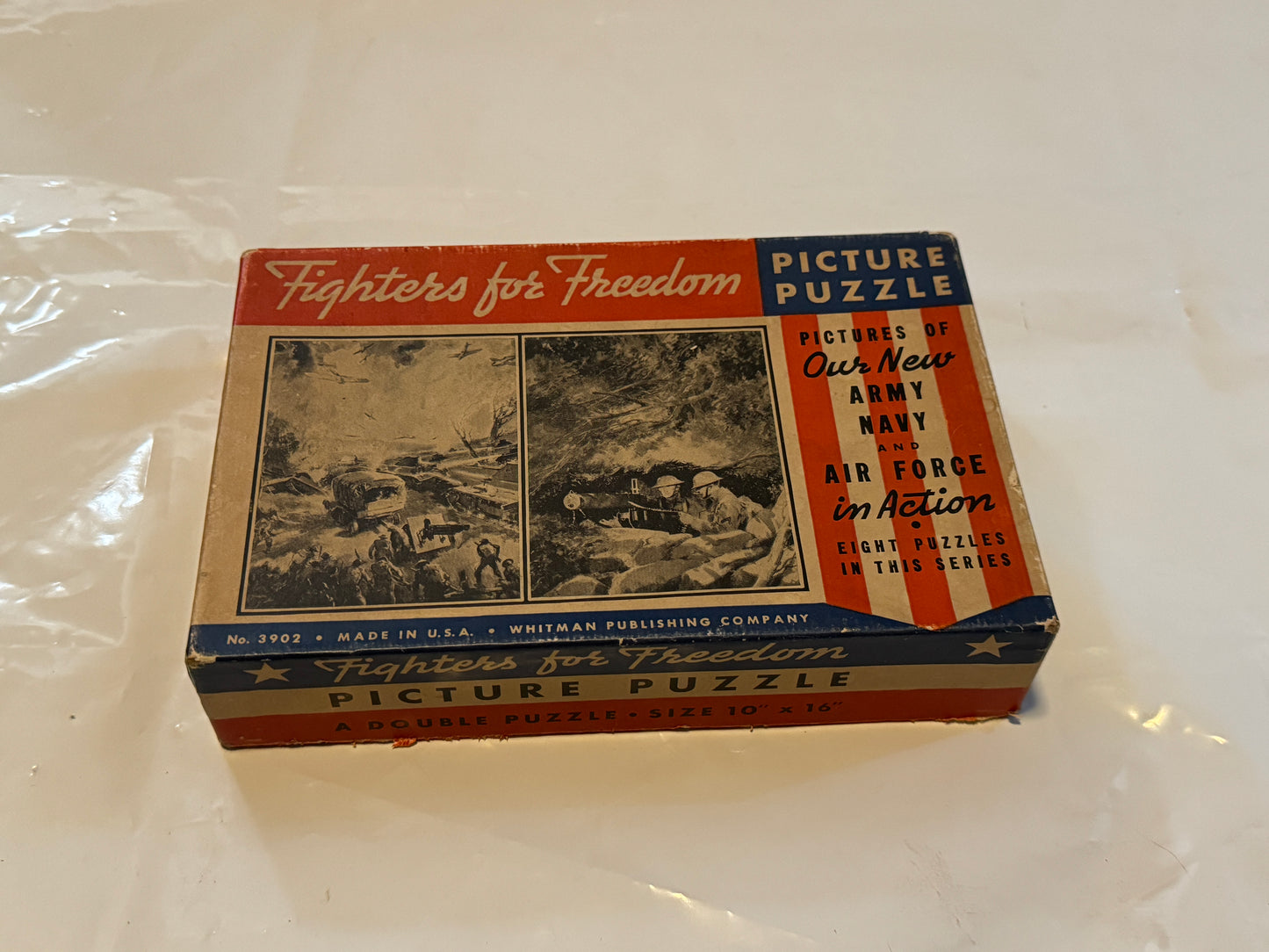 Fighters for Freedom Army Navy WWII Jigsaw Puzzle Vintage