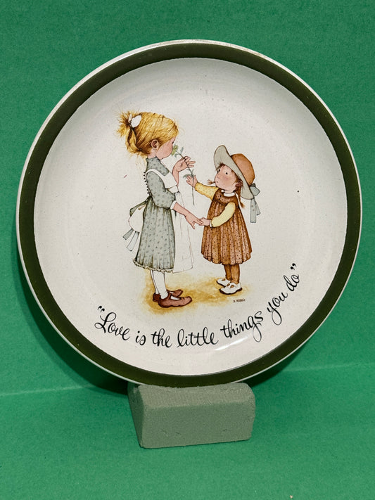 Holly Hobbie Collector's Edition Plate "Love is the Little..." - 1972 Vintage