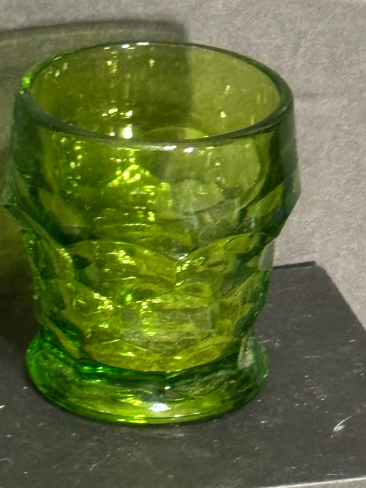 Anchor Hocking Georgian Green Shot Glass - Vintage