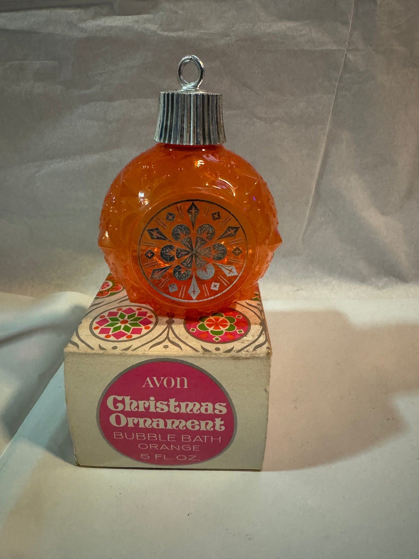 Avon Plastic Christmas Ornaments (set of 2) Bulb EMPTY Vintage