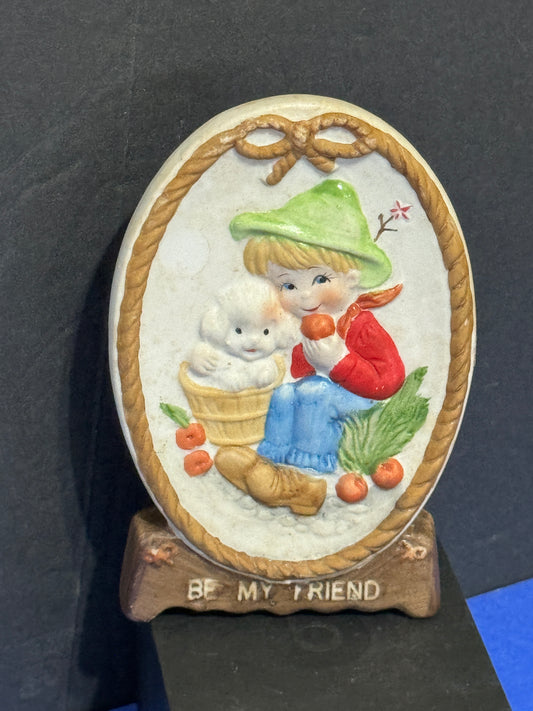 Be My Friend Plaque - Vintage