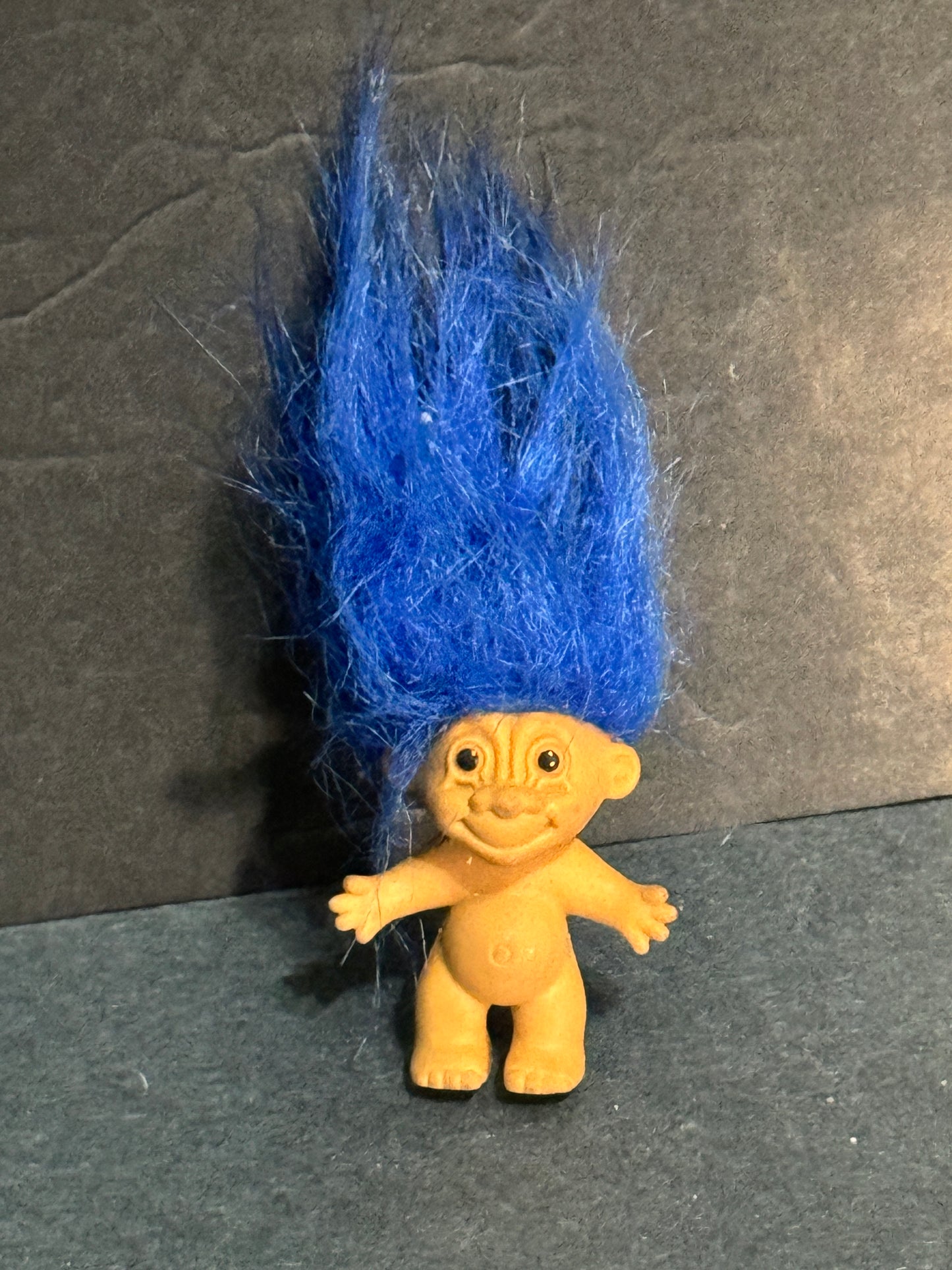 Blue Hair Troll Doll 80s - Vintage Collectible