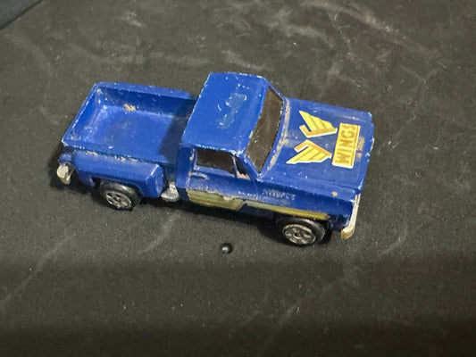 Blue Pick up Truck with Wings Decal