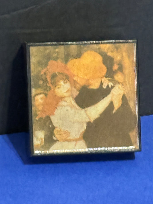 Small Trinket Box with Van Gough Decorations - VINTAGE