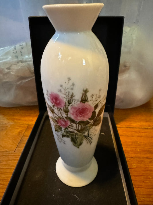 Bud Vase Lefton Japan Painted with Flowers Exclusive Vintage