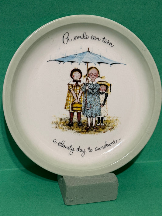 Holly Hobbie Collector Plate "A Smile Can Turn..." - Vintage