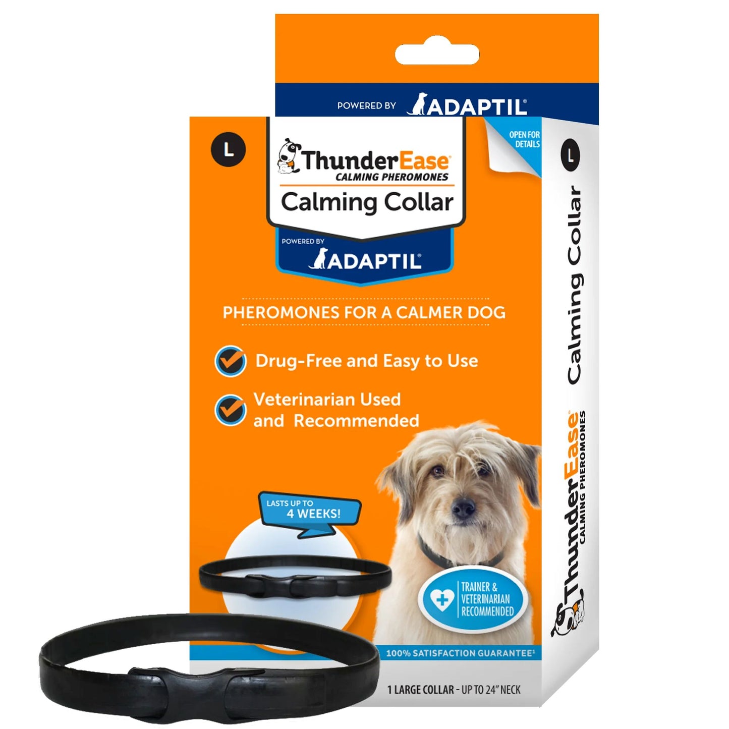 ThunderEase Calming Collar for Dogs Large, Black