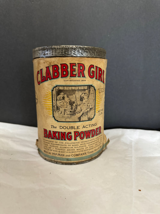 Clabber Girl Baking Powder 2lb Tin VINTAGE