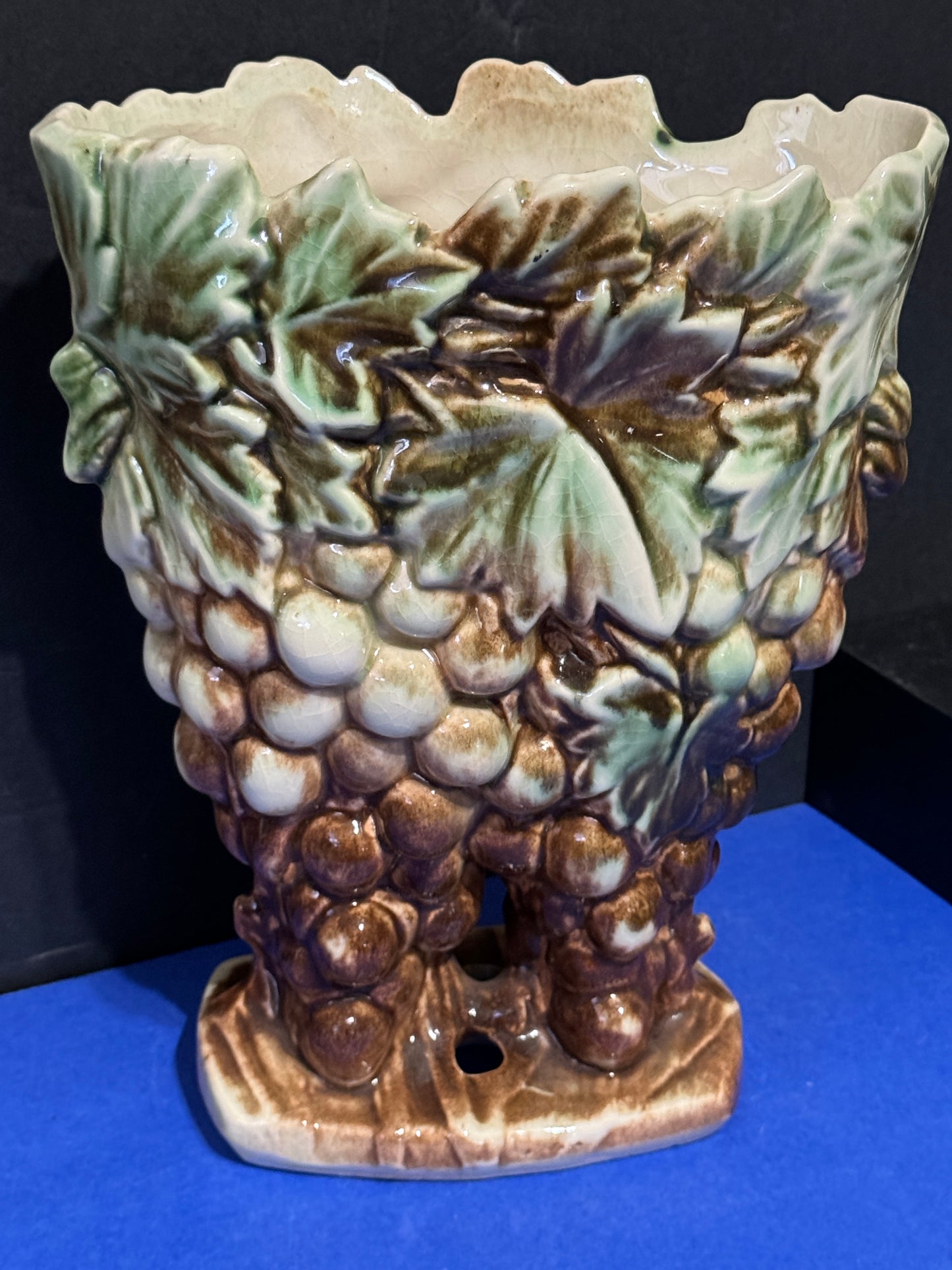 Cluster Of Grapes Vase McCoy Pottery 1950s - VINTAGE