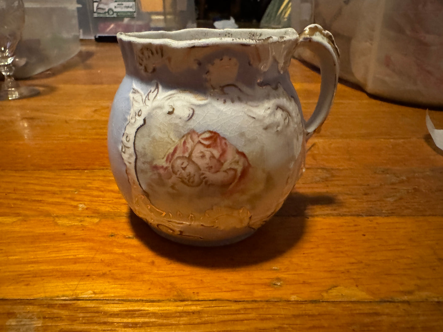 Pitcher Hand Painted with Gold decorations