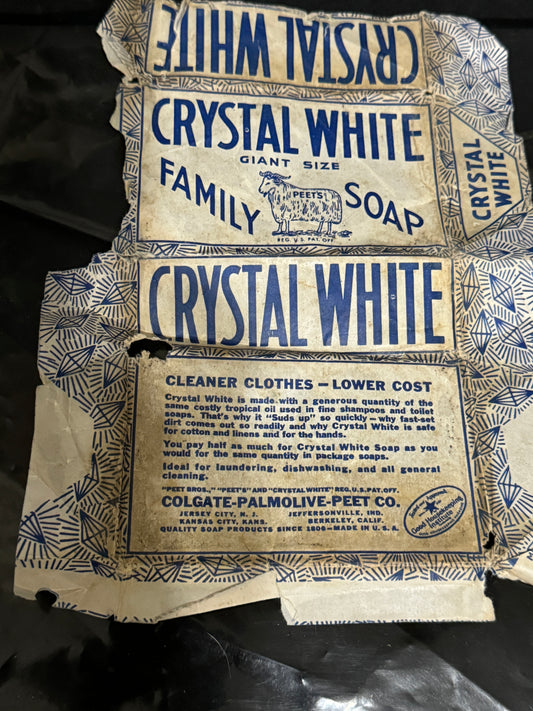 Crystal White Family Soap wrapper by Colgate-Palmolive-Peet Vintage