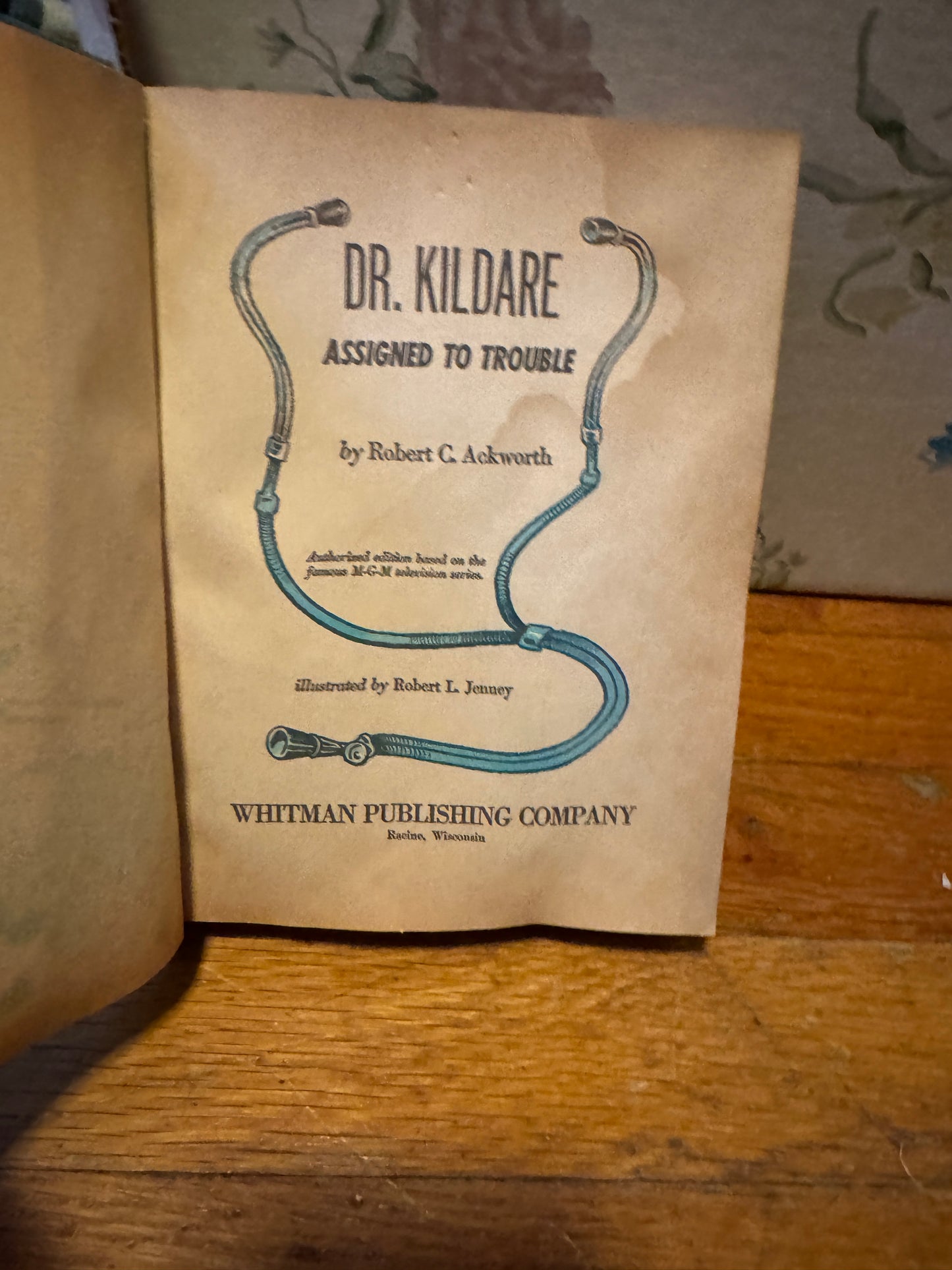 Dr. Kildare - "Assigned to Trouble"  by Robert C Ackworth 1963 Whitman HC Book