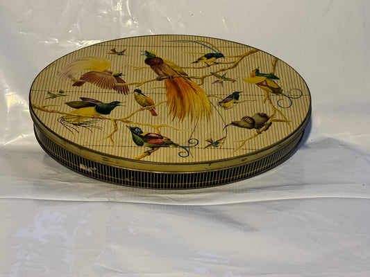 Exotic Bird Shabby Sweet Cottage Toffees & Chocolates Tin Vintage