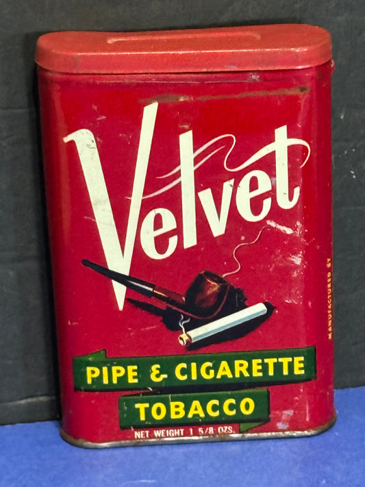 Early Velvet Brand Prince Albert Crimp Cut Tobacco  - VINTAGE