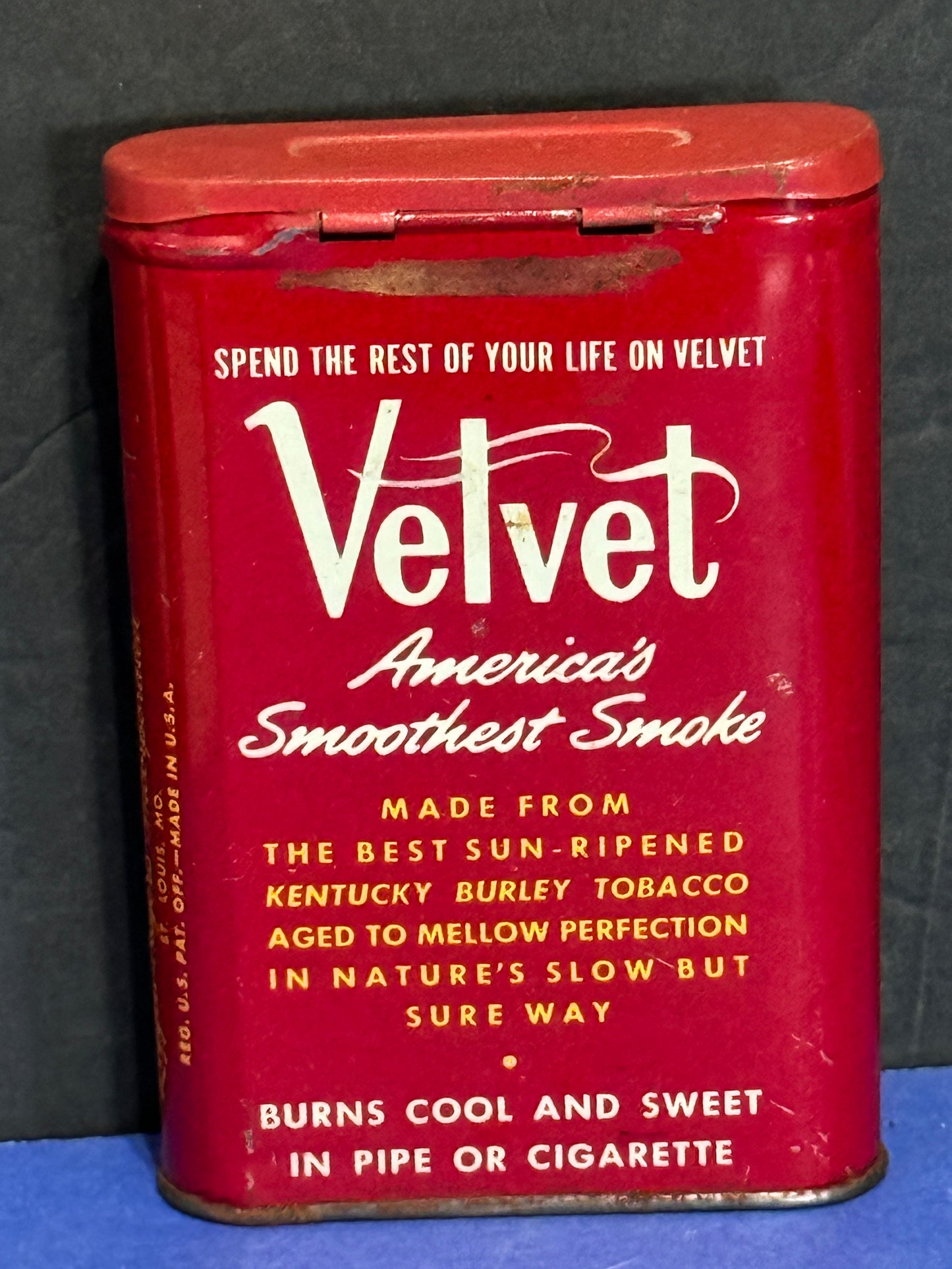 Early Velvet Brand Prince Albert Crimp Cut Tobacco  - VINTAGE