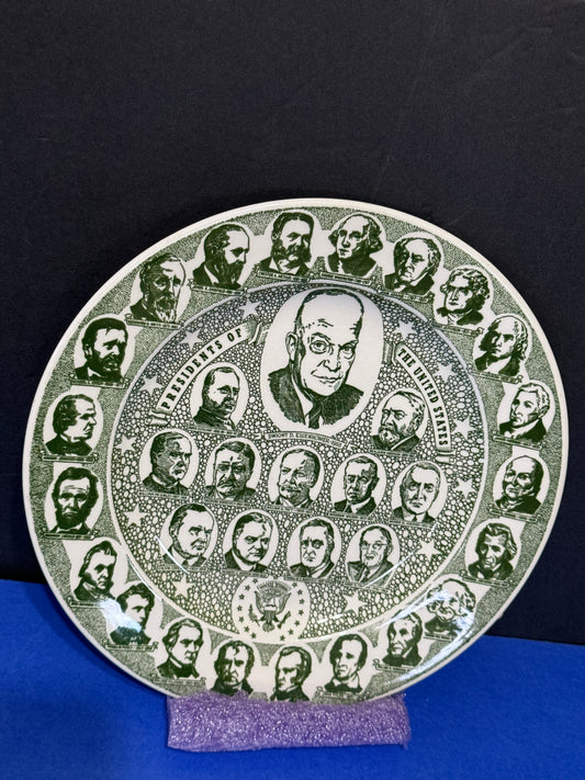 Eisenhower 33 US Presidents Kettlesprings Kilns Plate 1953 - Vintage Collectors