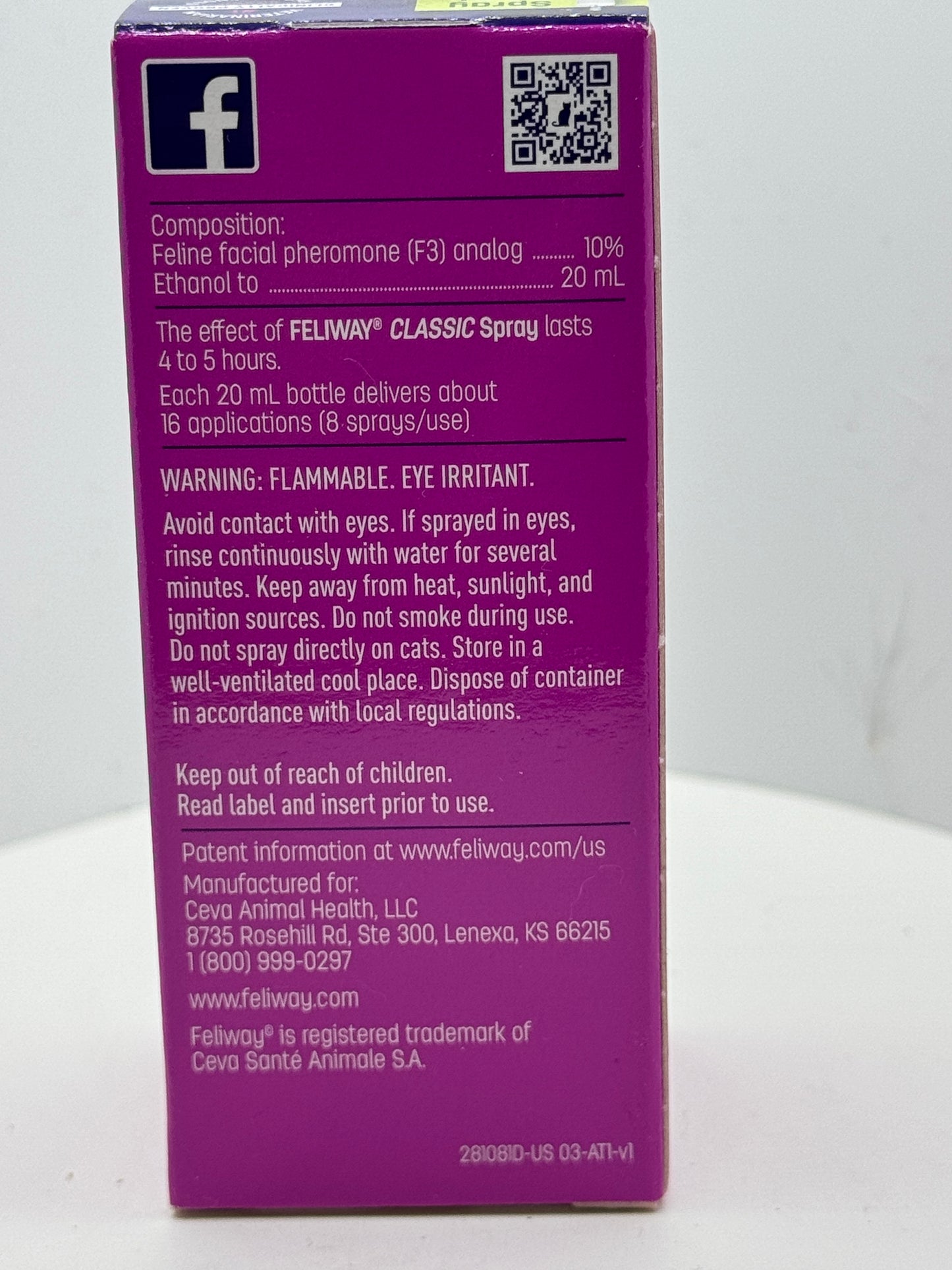 Feliway Classic Travel Spray 20ml