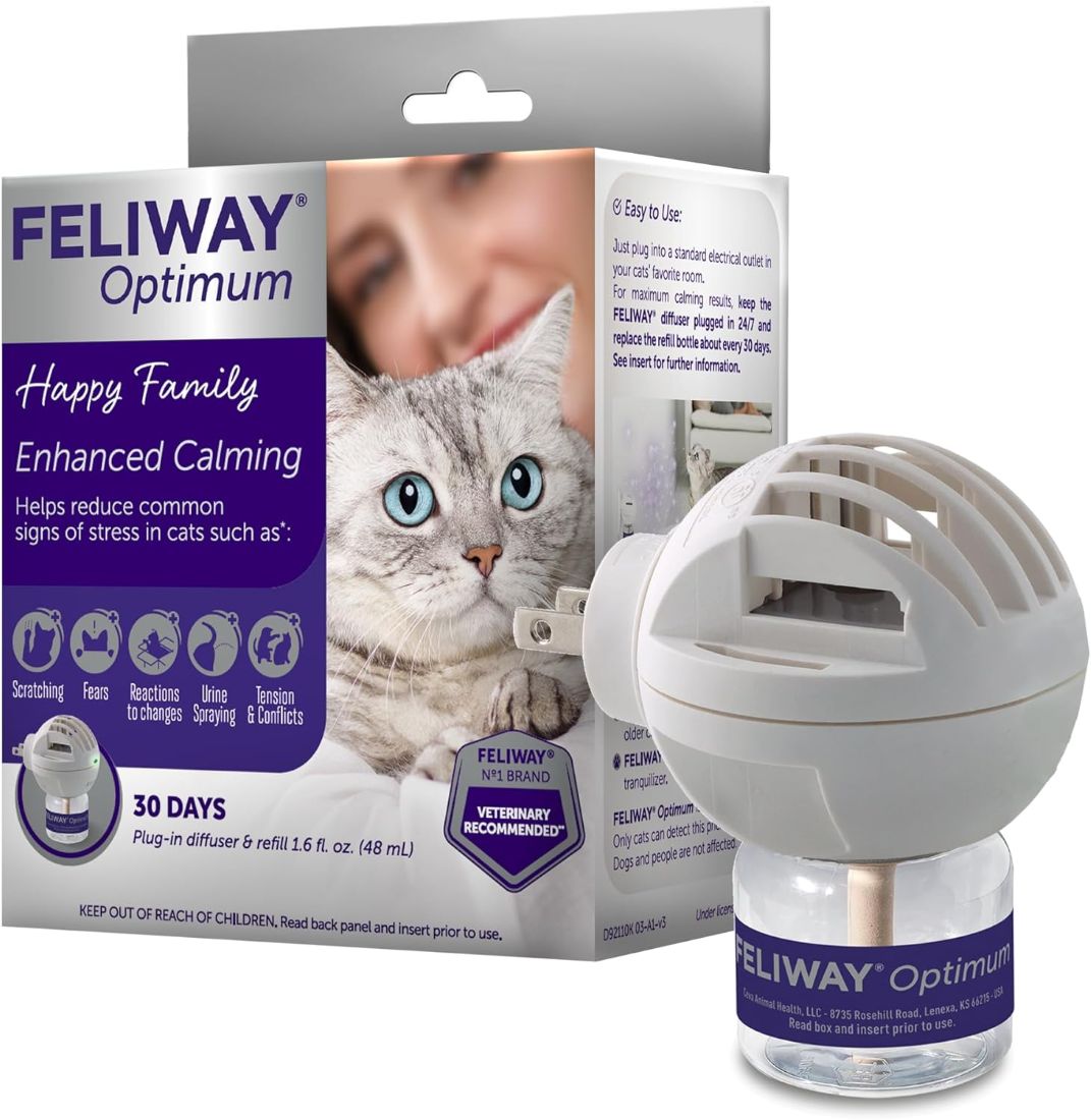 Feliway Optimum Enhanced Calming Diffuser and refill