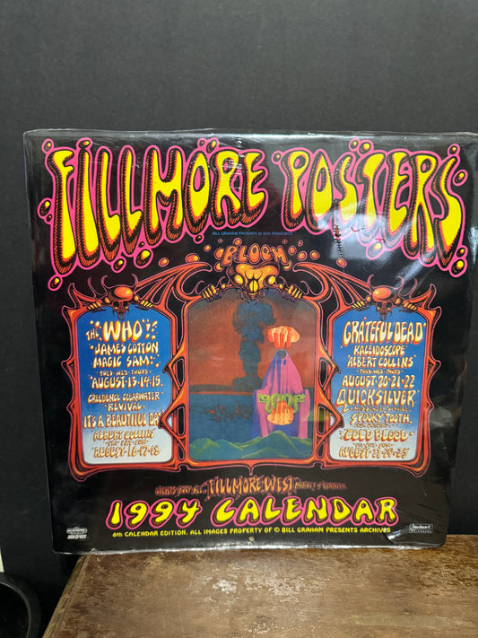 Fillmore Posters 1994 Calendar Bill Graham Presents Archives No