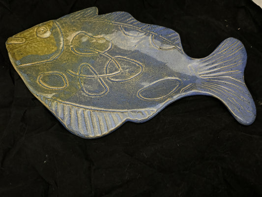 Fish Platter Brown and Blue - Large