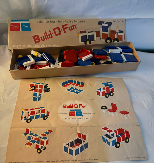 Build-O-Fun #101 Vintage 1965 Tupperware Toys