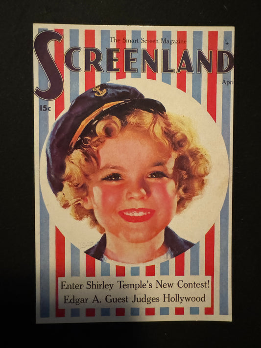 Postcard Shirley Temple Screenland Magazine 1935 Modern Card