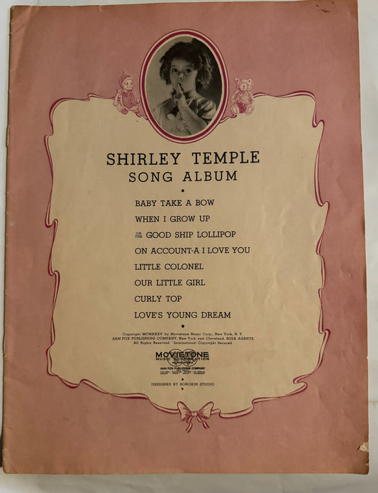 Shirley Temple Song Album 1935 Illustrated Vintage