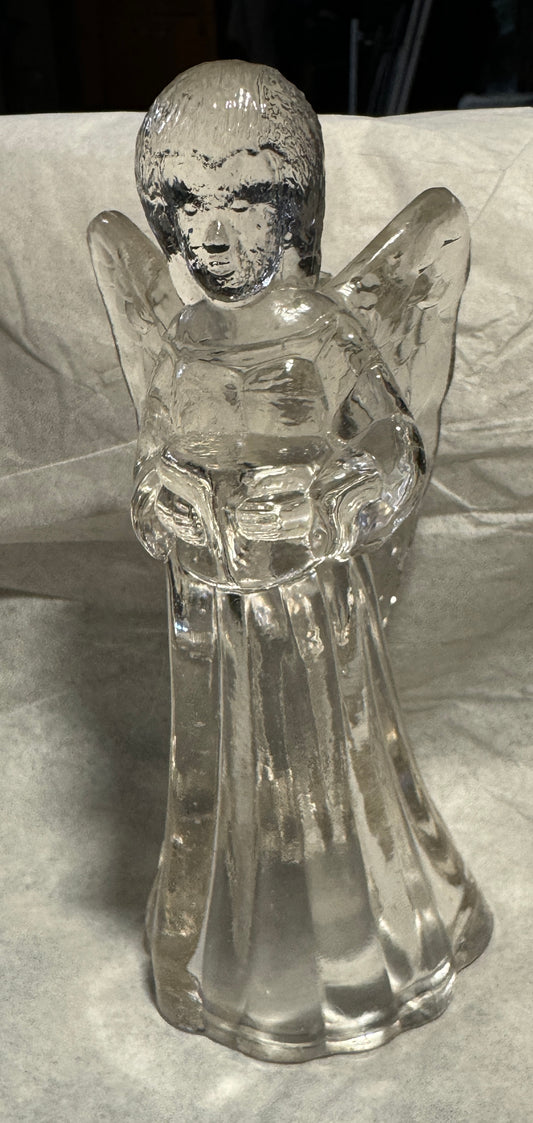 Crystal Angel Candle Holder Vintage