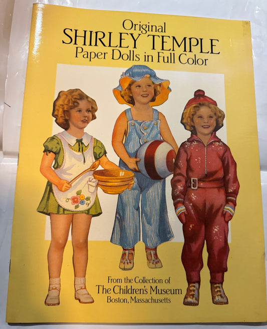 Book Of Shirley Temple Paper Dolls Unused Children's Museum Boston Girls Vintage