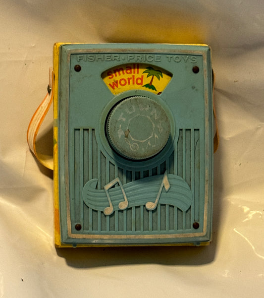 Fisher Price Music Box Pocket Radio Small World Vintage