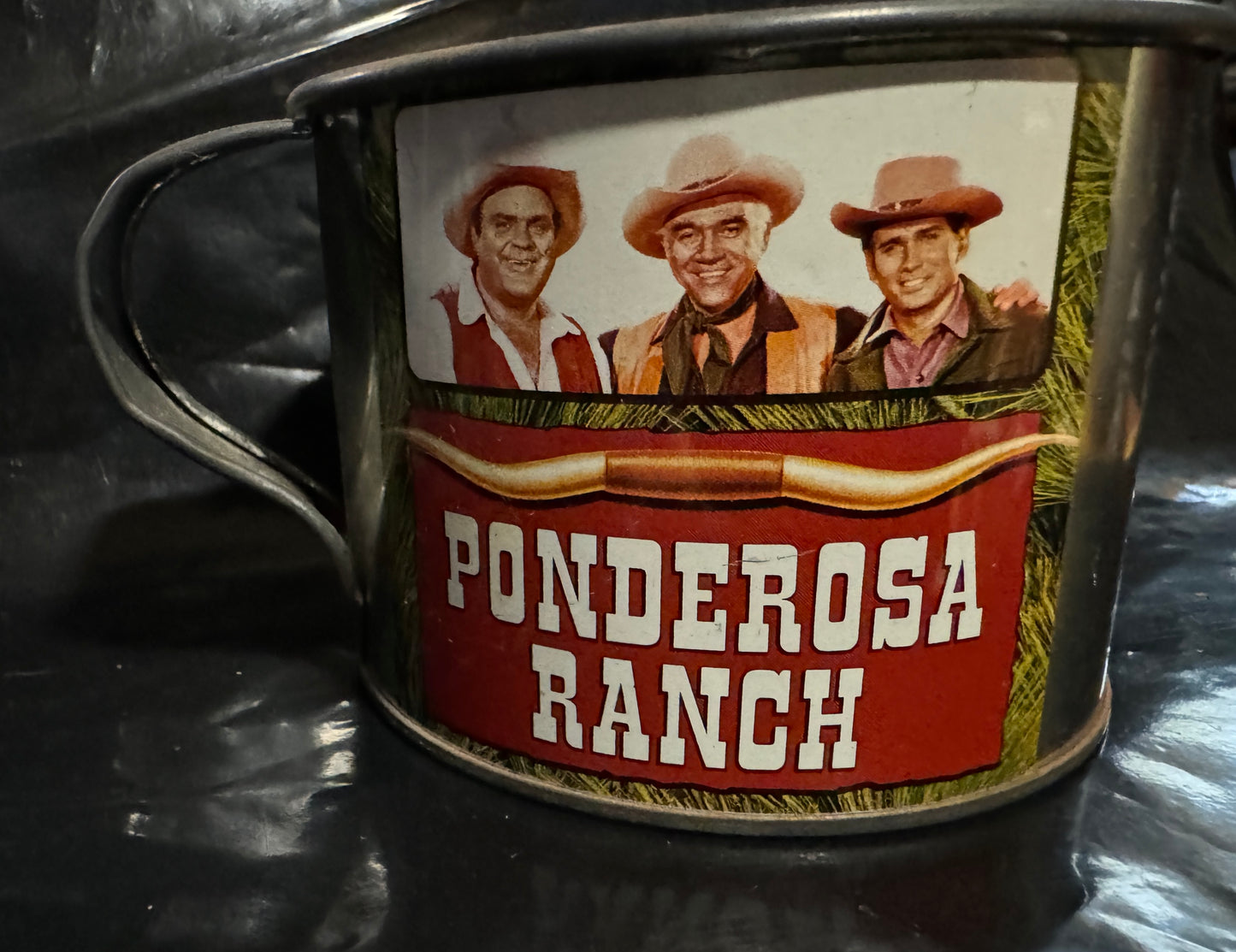 Ponderosa Ranch Nevada BONANZA Metal Tin Cup Vintage