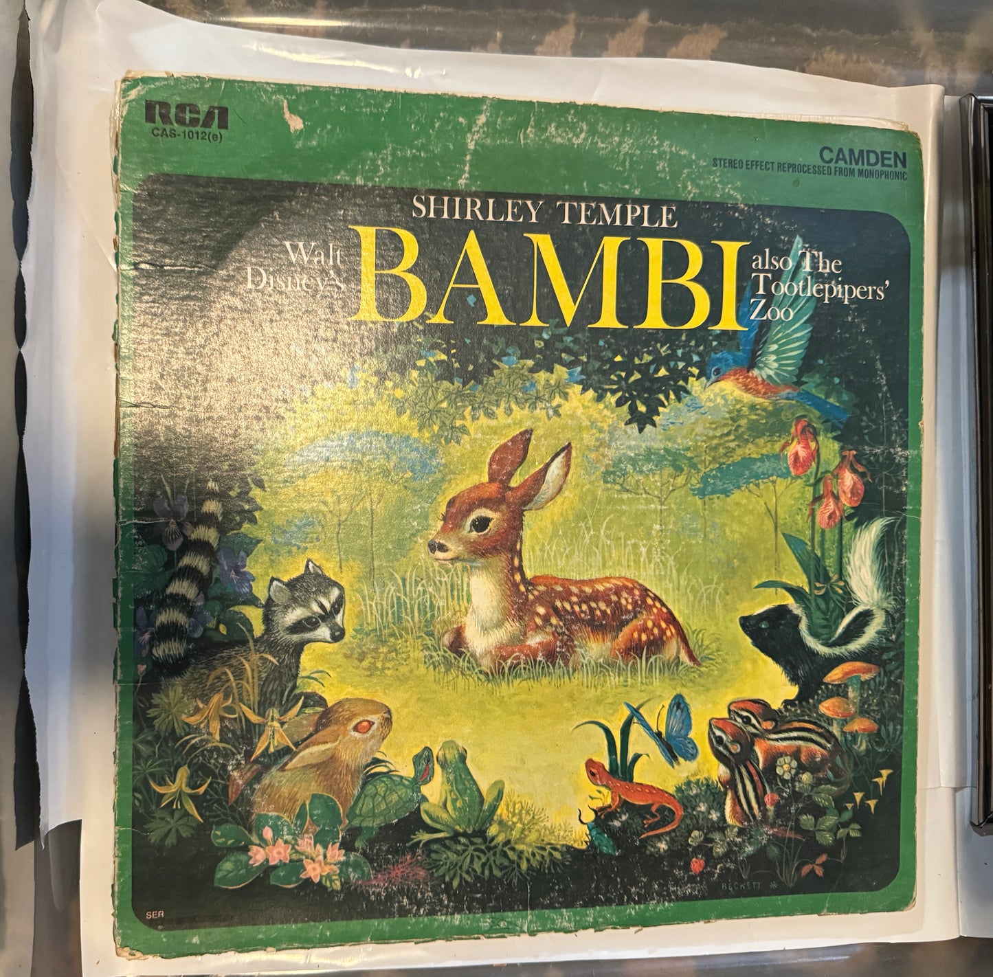 Walt Disney's Bambi Shirley Temple LP Record RCA Camden Pickwick