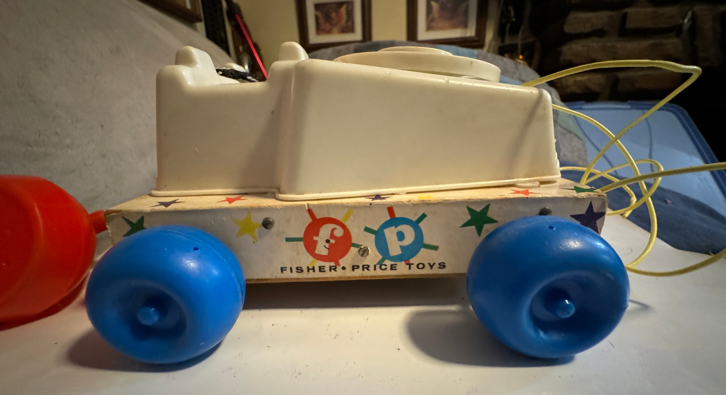 Chatter Box Pull Along Telephone Fisher Price Vintage 1961-1985