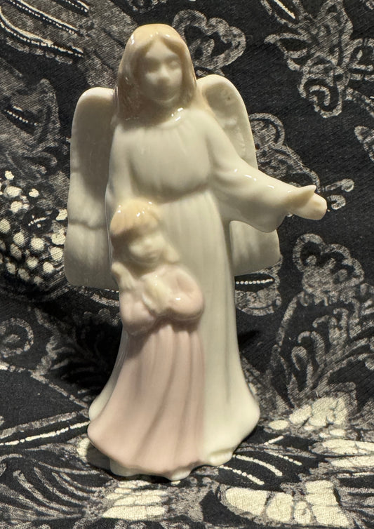 Porcelain Angle with Little Girl Vintage