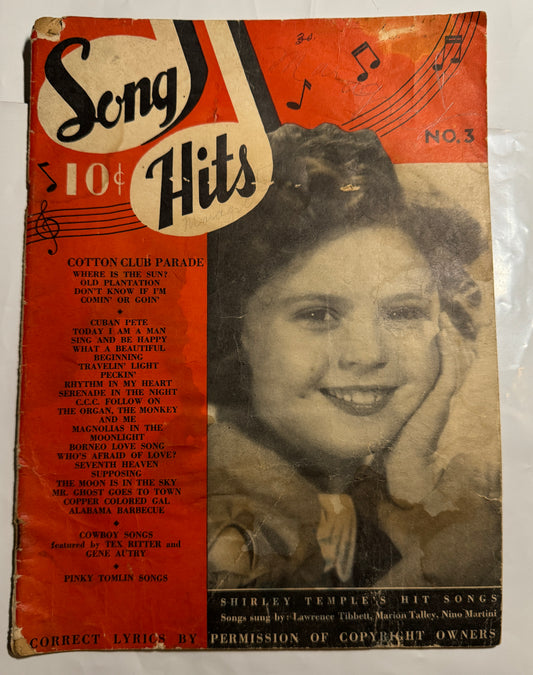 Shirley Temple Song Hits Magazine Aug 1937 Vintage