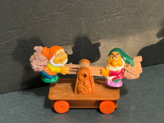 Grumpy & Happy Mining Push Cart - 1992 McDonald's - Vintage