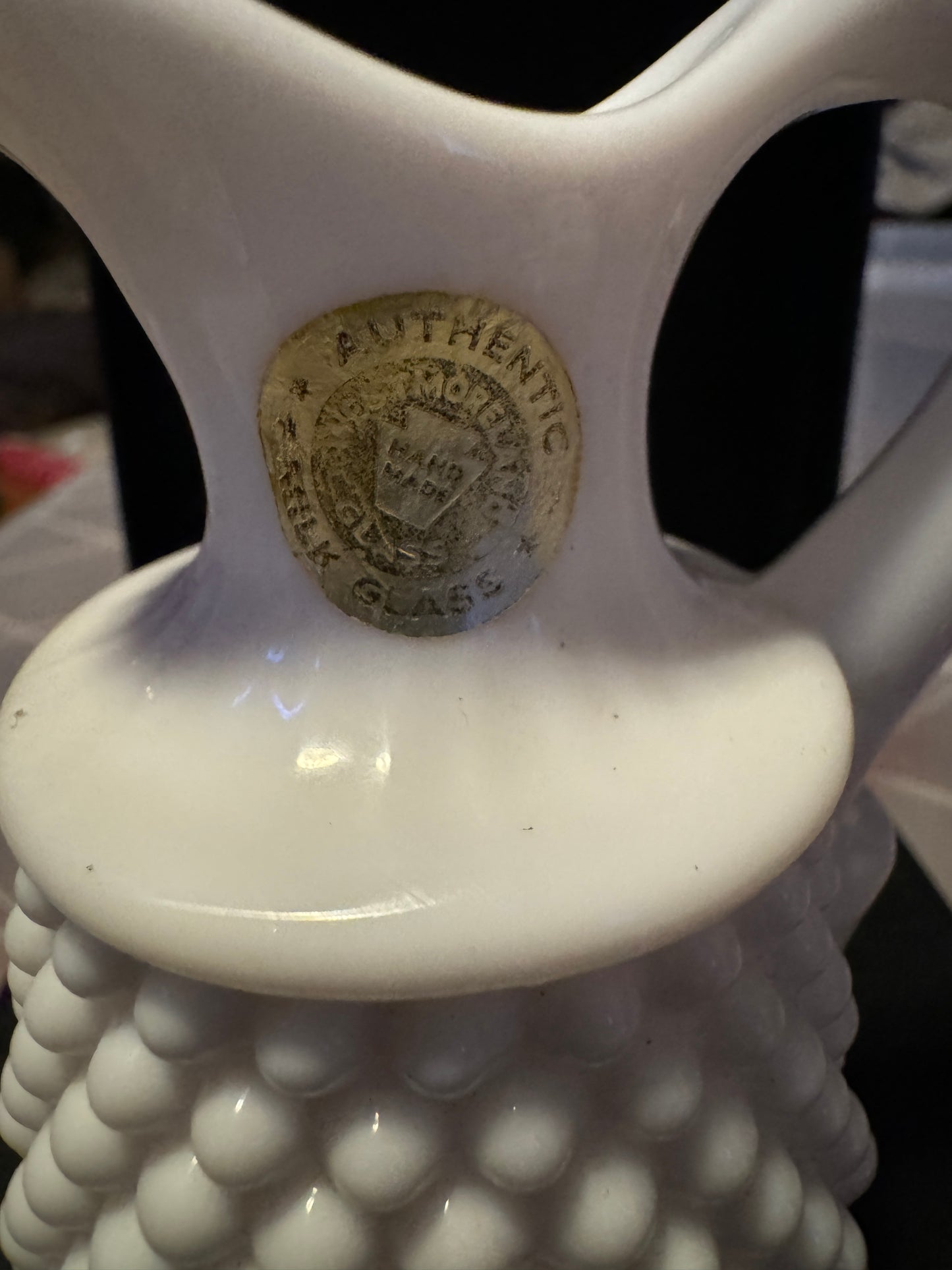 Hobnail Creamer Milk Glass Westmoreland Vintage