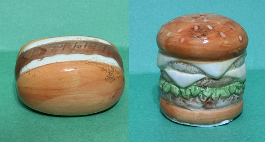 Burger and Hot Dog Salt N Pepper Shaker VINTAGE