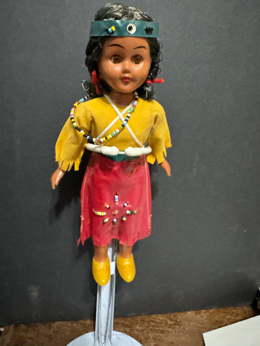 Native American Indian Woman Girl - 2 Baby Papoose - Carlson Doll