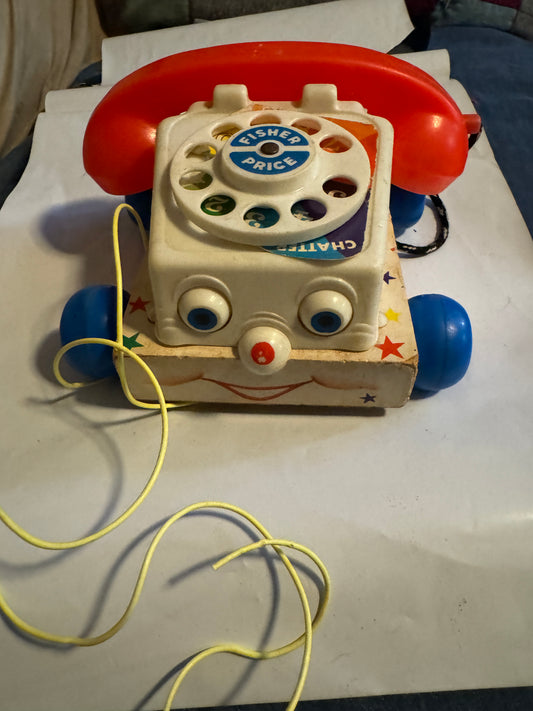 Chatter Box Pull Along Telephone Fisher Price Vintage 1961-1985