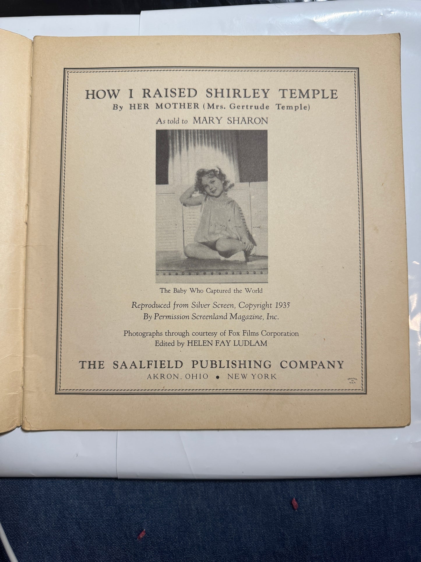 How I Raised Shirley Temple by Mrs. Gertrude Temple (her mother)