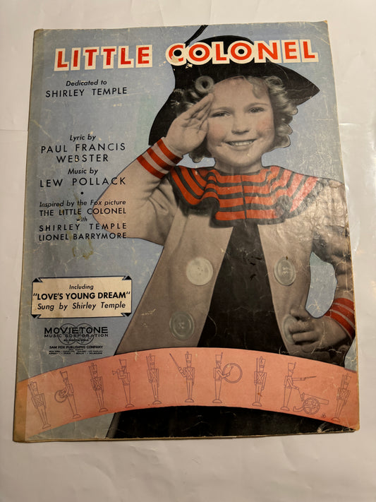 Little Colonel Piano Sheet Music Shirley Temple + Love's Young Dream 1935