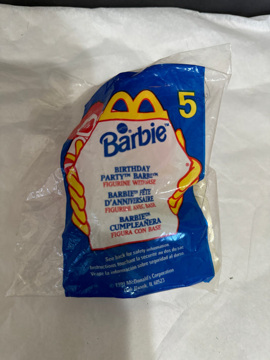 McDonald's Barbie 1995 #5 Birthday Party Barbie Happy Meal Toy New